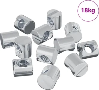 vidaXL Tuercas De Barril 4500 Uds. Plateado M6 X 12 Mm Metal Vidaxl