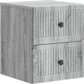 vidaXL Mesita De Noche De Pared Gris Sonoma 33 X 34,5 X 40 Cm Vidaxl