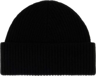Ami QUOTA-BEANIEWITHCONTRASTEDAMIDECOEUR Beanie - Black