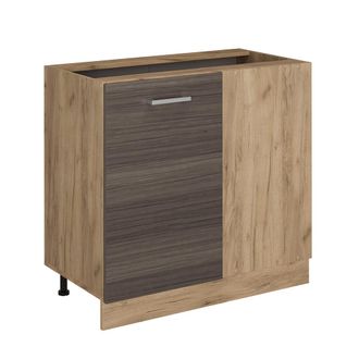 Vicco Armario De Esquina R-line, Gris Noble, 86 Cm Sin Encimera