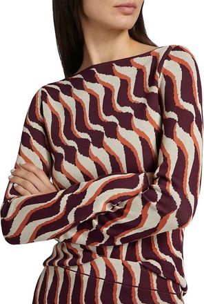 Misa Izma Wavy Knit Top In Multi
