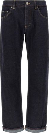 Dolce & Gabbana Blue Regular Mid Rise Jeans