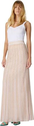 Missoni Long Skirt With Lam&eacute; Stripes in White at Nordstrom, Size 44 It
