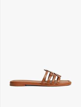 Tommy Hilfiger Logo Strap Leather Mules