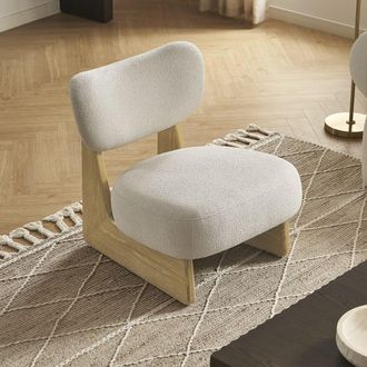 Castlery White Performance Boucle Armchair | Solange by Castlery