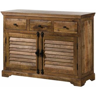 Massivmoebel24 Rodez 120 Credenza in legno di mango - oliato / marrone scuro 120x45x90
