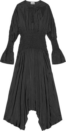 Ganni Gesmockte jurk - Zwart