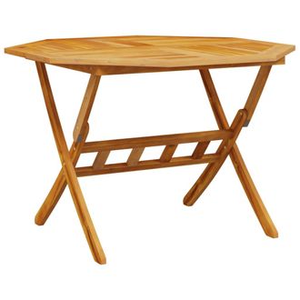 vidaXL Vidaxl - Mesa De Jard&iacute;n Plegable Madera Maciza De Acacia &Oslash;110x75 Cm