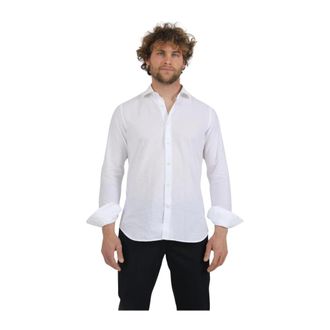 Tintoria Mattei Camicia - Heren - Zakelijke Overhemden - Wit - 3XL - Overhemden