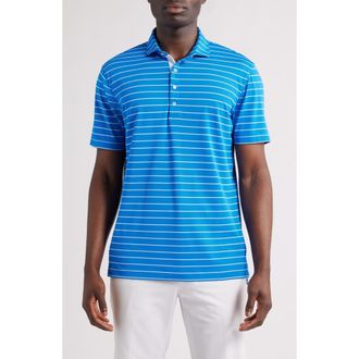 Johnnie-O Kerwin Stripe PREP-FORMANCE Golf Polo in Palisades Blue at Nordstrom, Size Xx-Large