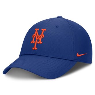 Nike New York Mets Club Nike Mens Dri-FIT MLB Adjustable Hat in Blue | NB024EWNME-T0X