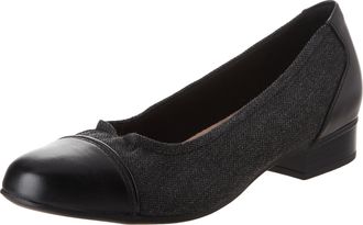 Clarks Womens Juliet Step Pump, Black Tweed Combi, 6.5