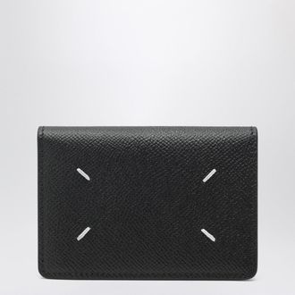Maison Margiela Kreditkartenetui aus schwarzem Leder