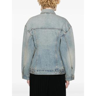 Balenciaga Drop-Shoulder Cotton Denim Jacket - Blue