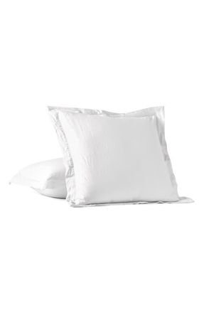 Coyuchi Cloud Soft Organic Cotton Cotton Sateen Sham in Alpine White at Nordstrom, Size Standard