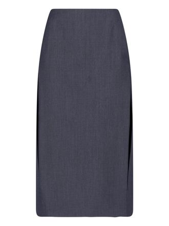 Jil Sander Gonna In Lana Fil-&Agrave;-Fil