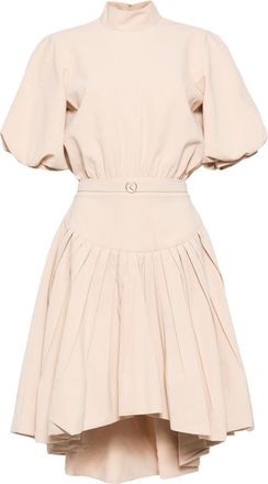 Saiid Kobeisy crepe short dress - Neutrals
