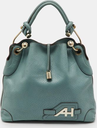 Anya Hindmarch Blue Leather Elrod Hobo