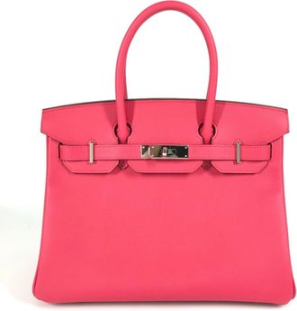 Herm&egrave;s Birkin Pink Epsom Leather Handbag Tote Bag (Pre-Owned)
