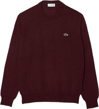 Lacoste Rondgebreide trui - Heren - Ronde hals truien - Bruin - L - Katoen - Truien & Vesten