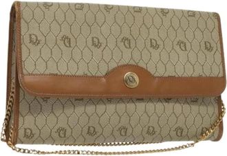 Dior Pre-owned Vintage Schoudertas - Dames - Vintage Schoudertas - Beige - ONE Size - Leer - Vintage