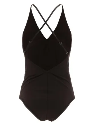 Brunello Cucinelli Sequin-Striped One-Piece Swimsuit - Black