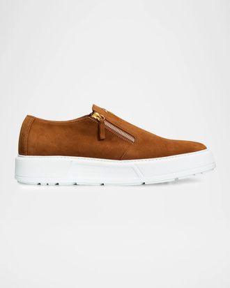 Giuseppe Zanotti Men & apos;s Skanda Suede Zip-Up Sneakers