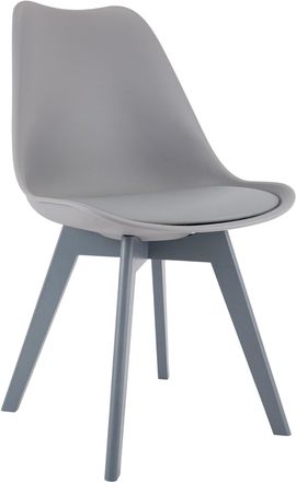 Clp Silla con asiento en pl&aacute;stico gris/gris