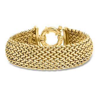 Ross-Simons Italian 22kt Gold Over Sterling Silver Riso Bracelet