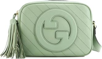 Gucci Blondie NM Camera Shoulder Bag Diagonal Quilted Leather Small crossbody bag - Groen