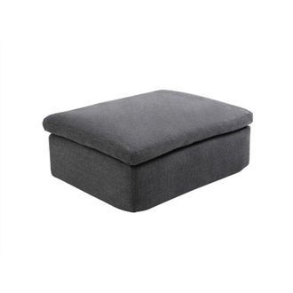 Vente-Unique Pouf in tessuto grigio antracite - CORTOLINE