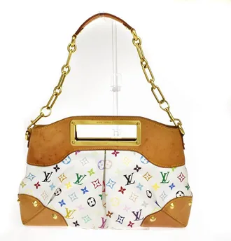 Louis Vuitton Judy Monogram Multicolor White Canvas Handbag (Pre-Owned)