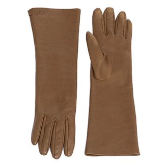Tela Gloves, female, Brown, M, Louise Gloves