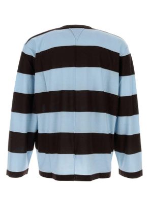 Bottega Veneta Mens Embroidered Cashmere Sweater Darkcarubo Exterior: Maglieria