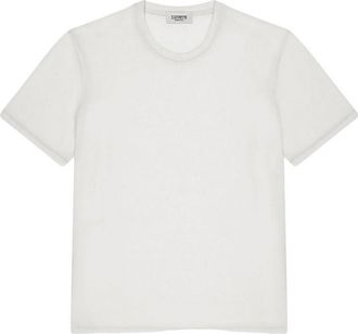 Laneus White Cotton-Blend Crew-Neck T-Shirt
