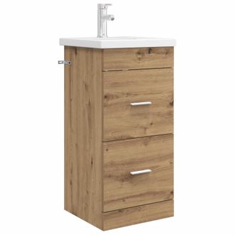 vidaXL Vanidad De Ba&ntilde;o Con Lavabo Roble Artisan 42 X 40 X 84,5 Cm Vidaxl