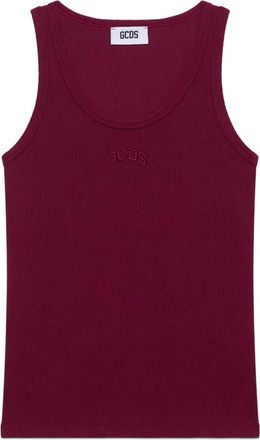GCDS Canotta con ricamo - Rosso