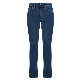 Fedeli Jeans, Heren, Blauw, L, Katoen, Slim Jeans