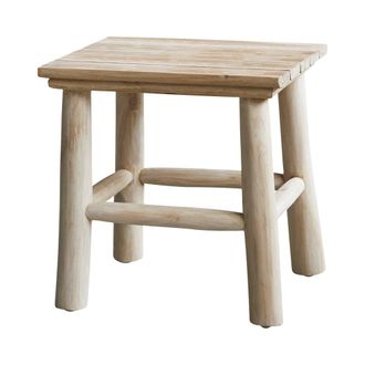 Tikamoon Mesa auxiliar de teca maciza