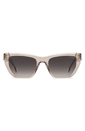 Carrera 52mm Rectangular Sunglasses in Beige/Dark Grey at Nordstrom
