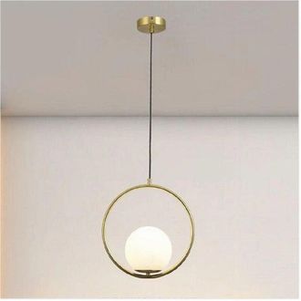 Trade Shop Trade Shop - Copy Of Lampadario A Sospensione Argento Con 2 Sfere In Vetro Bianco Attacco G9 E27 33498