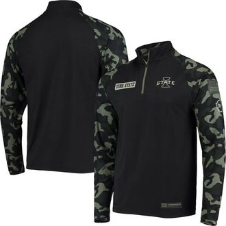 Colosseum Mens Colosseum Black/Camo Iowa State Cyclones OHT Military Appreciation Take Flight Raglan Quarter-Zip Jacket at Nordstrom, Size Medium