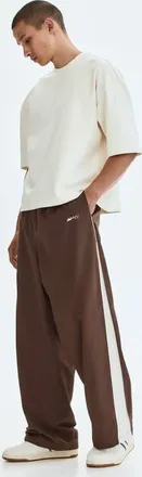 H&M Loose Fit Nylon Track Pants in Brown/sport 92 at Nordstrom, Size Xx-Large