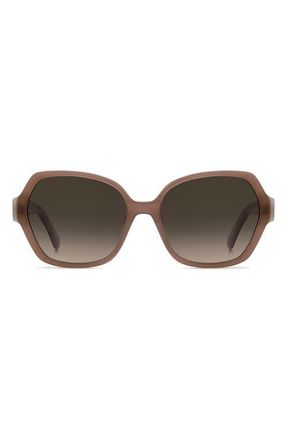Kate Spade New York layne 57mm geometric square sunglasses in Brown/Brown Sf at Nordstrom