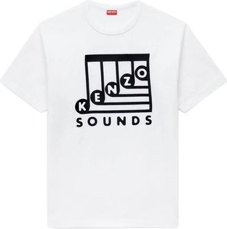 Kenzo T-shirt met geborduurd logo - Heren - T-shirts - Wit - S - Katoen - Tops