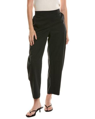 Anne Klein Pull-On Barrel Leg Poplin Pant