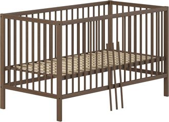 Vipack Cuna Evolutiva 70x140 Somier Incluido Vipack Meryl Madera Oscura