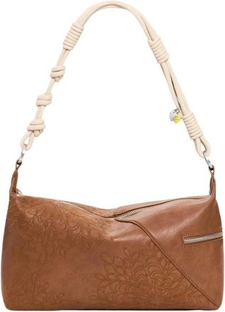 Desigual Shoulder Bags, female, Brown, Size: ONE SIZE Stylish Zip-Fastening Bag with Multiple Pockets