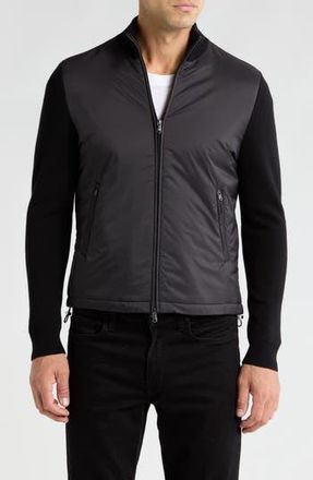 Bruno Magli Wool & Nylon Zip Jacket in Black at Nordstrom Rack, Size Xx-Large