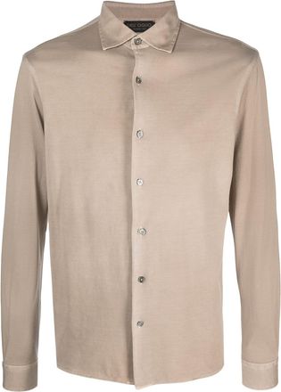 Dell'Oglio long-sleeve cotton shirt - men - Cotton - 46 - Neutrals
